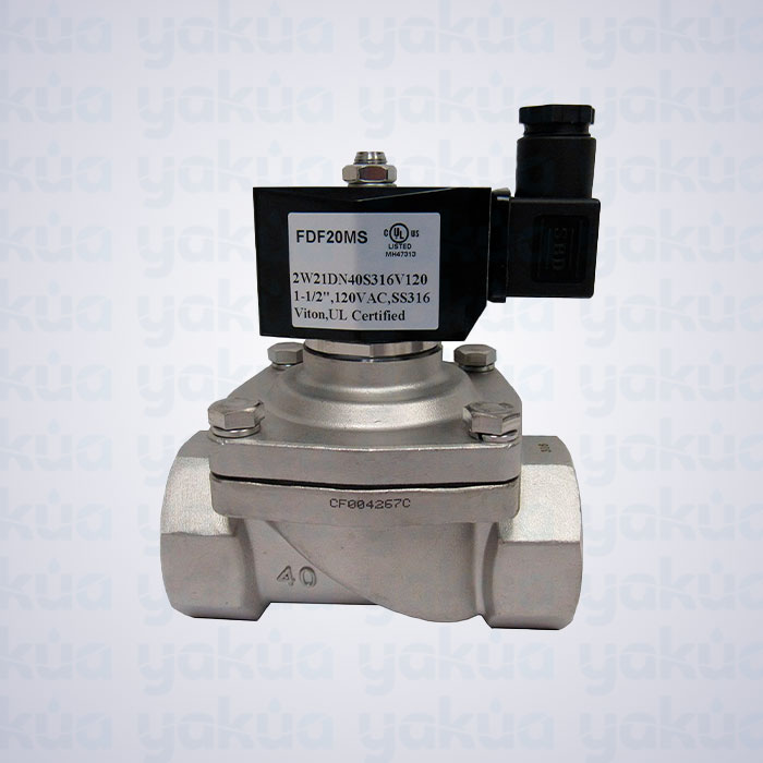 VALVULA SOLENOIDE, SS, 1" FNPT, NC, 220V